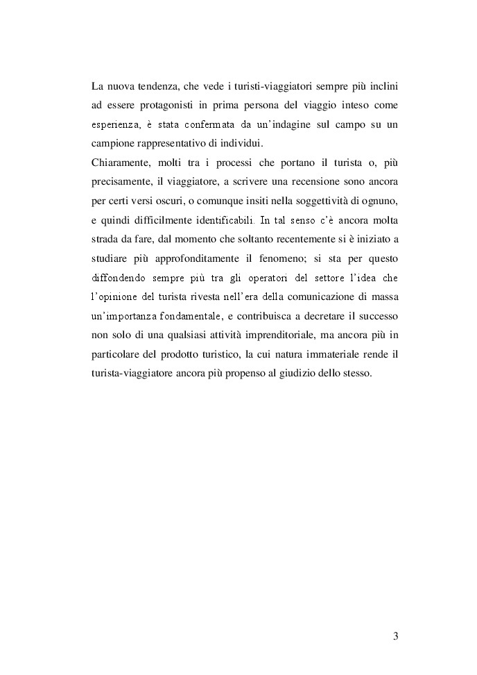 Anteprima della tesi: La partecipazione del consumatore ed il coinvolgimento delle strutture ricettive nell’era del sistema delle recensioni online: il caso Tripadvisor, Pagina 4