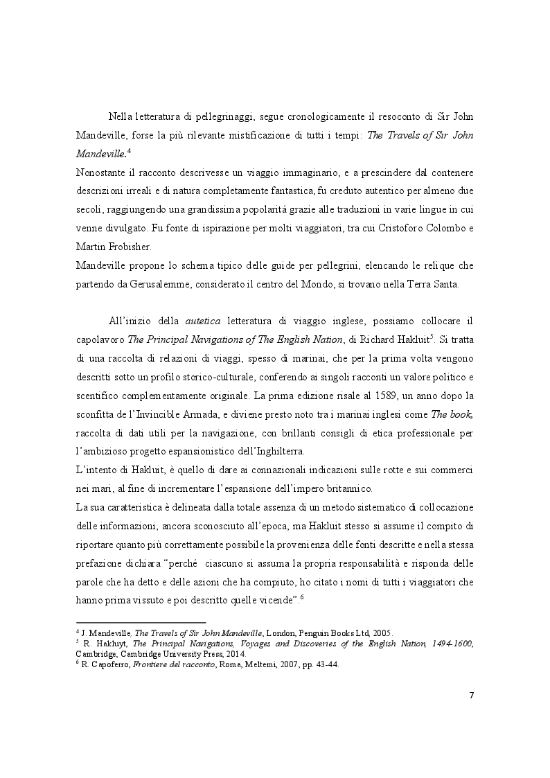 Anteprima della tesi: “No sound but the wind”: Bruce Chatwin e la letteratura di viaggio inglese, Pagina 4