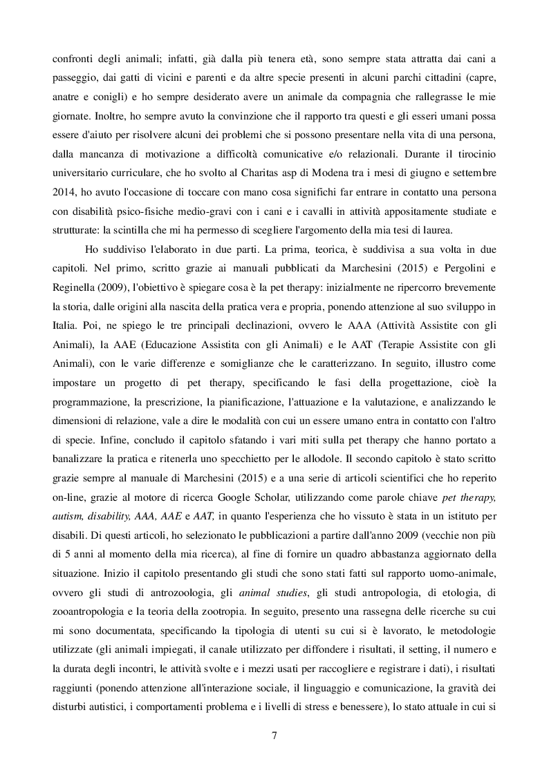 Anteprima della tesi: Le attività con gli animali in contesti educativi. Lo stato attuale della ricerca e prospettive future, Pagina 3