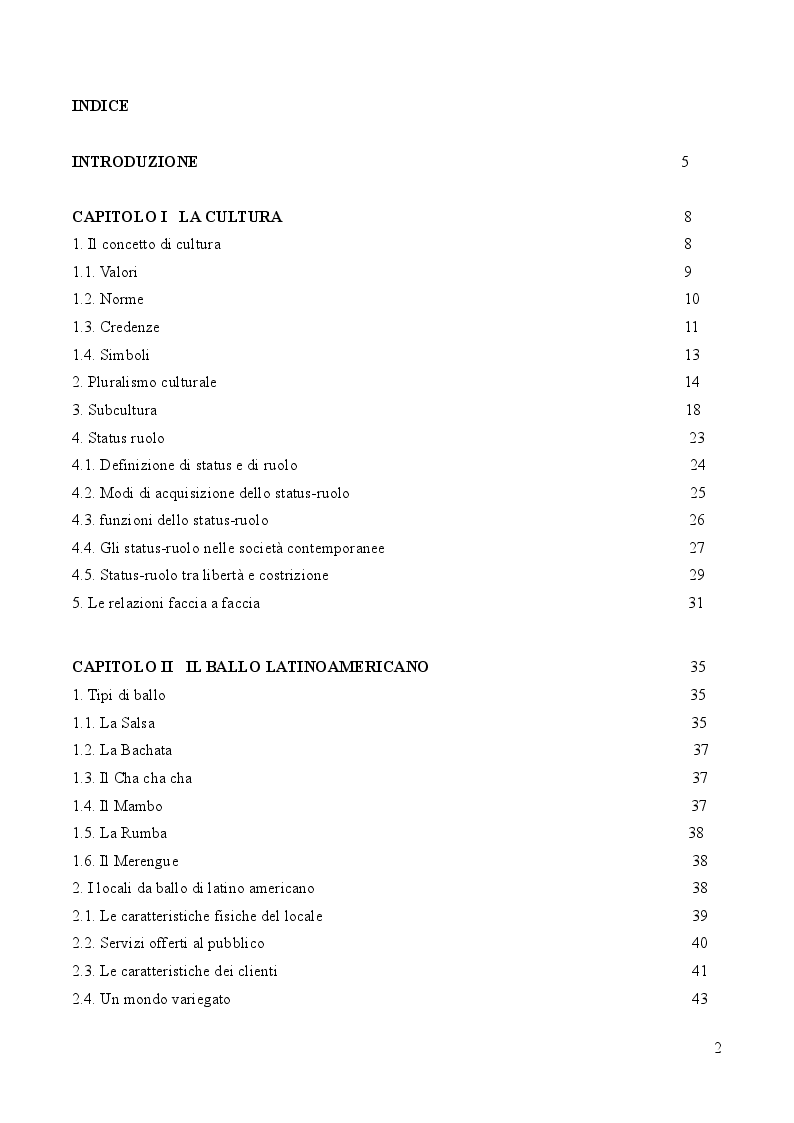 Indice della tesi: Un ordine disordinato - verso una società rinnovata, Pagina 1