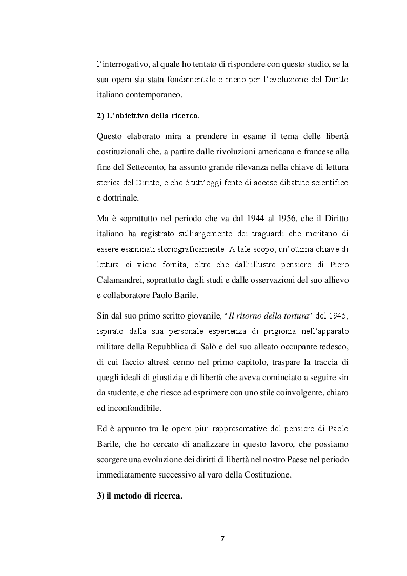 Anteprima della tesi: Le libertà costituzionali nel pensiero di Paolo Barile, Pagina 3