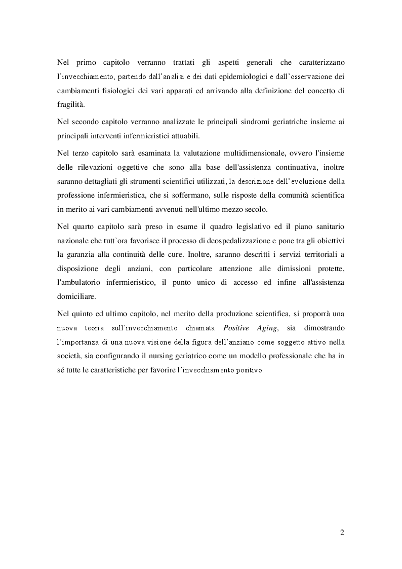 Anteprima della tesi: Il nursing geriatrico: un modello di alta professionalità per favorire l'invecchiamento positivo, Pagina 3