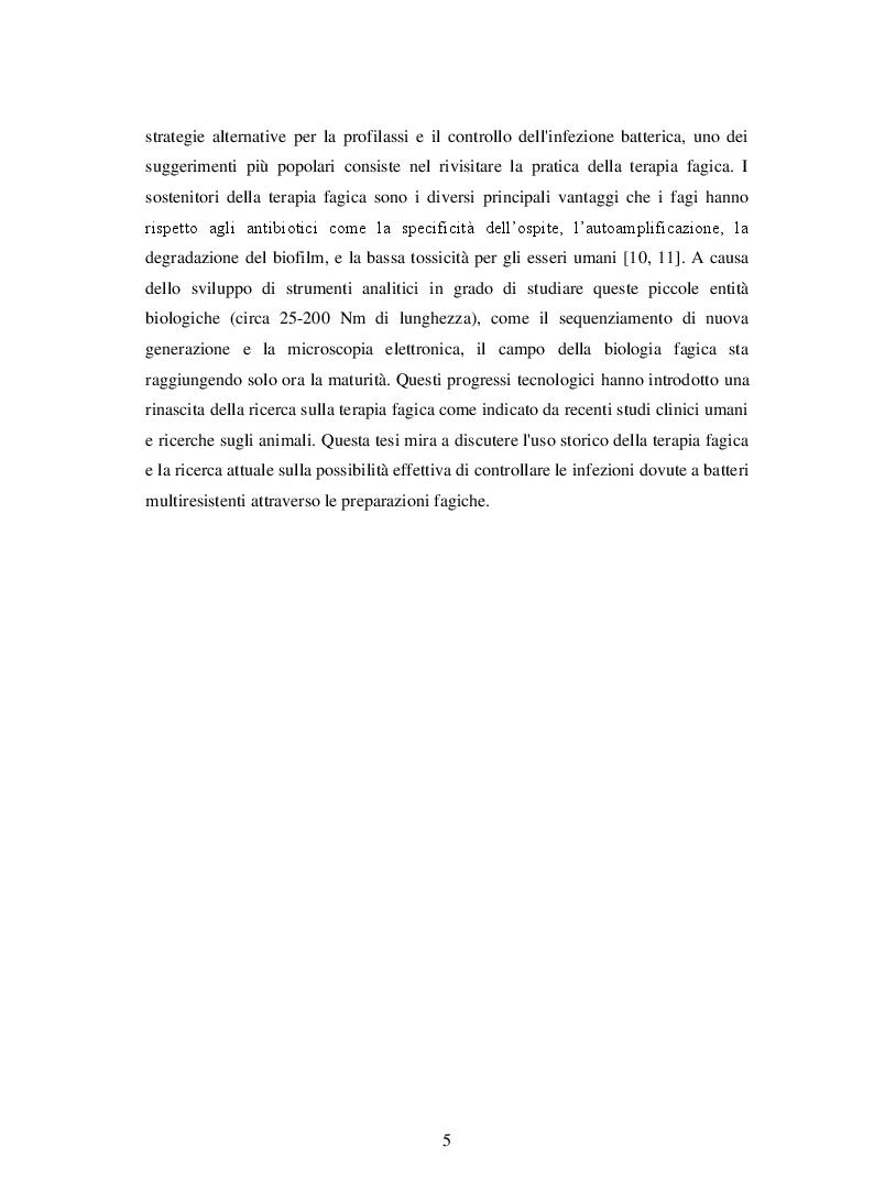Anteprima della tesi: Batteriofagi: antibatterici naturali per contrastare la multifarmaco resistenza, Pagina 3