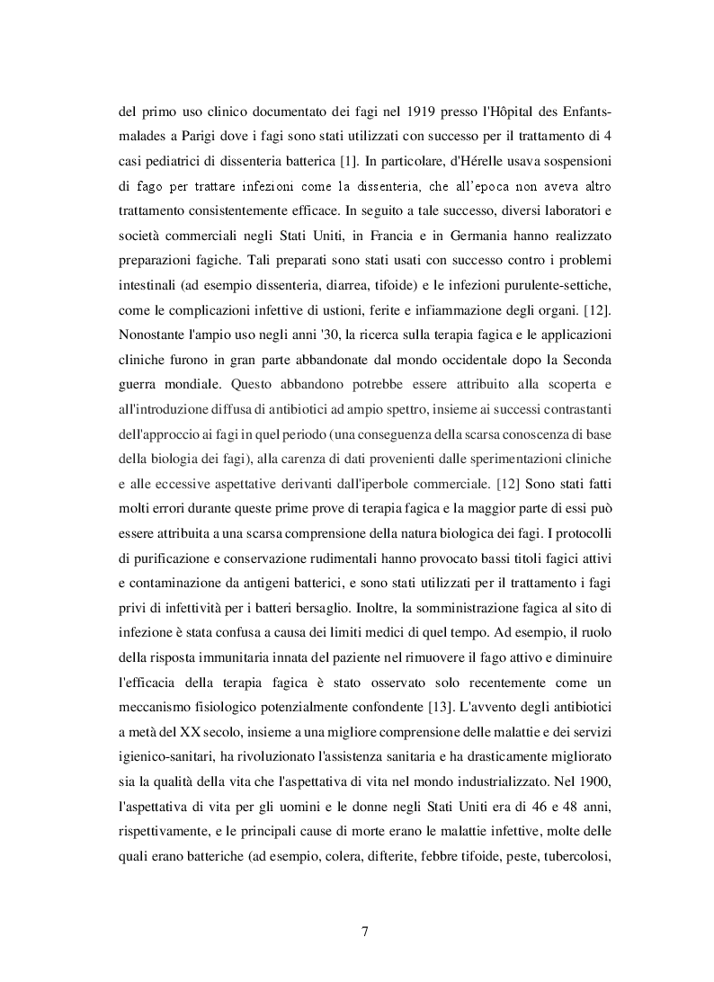 Anteprima della tesi: Batteriofagi: antibatterici naturali per contrastare la multifarmaco resistenza, Pagina 5