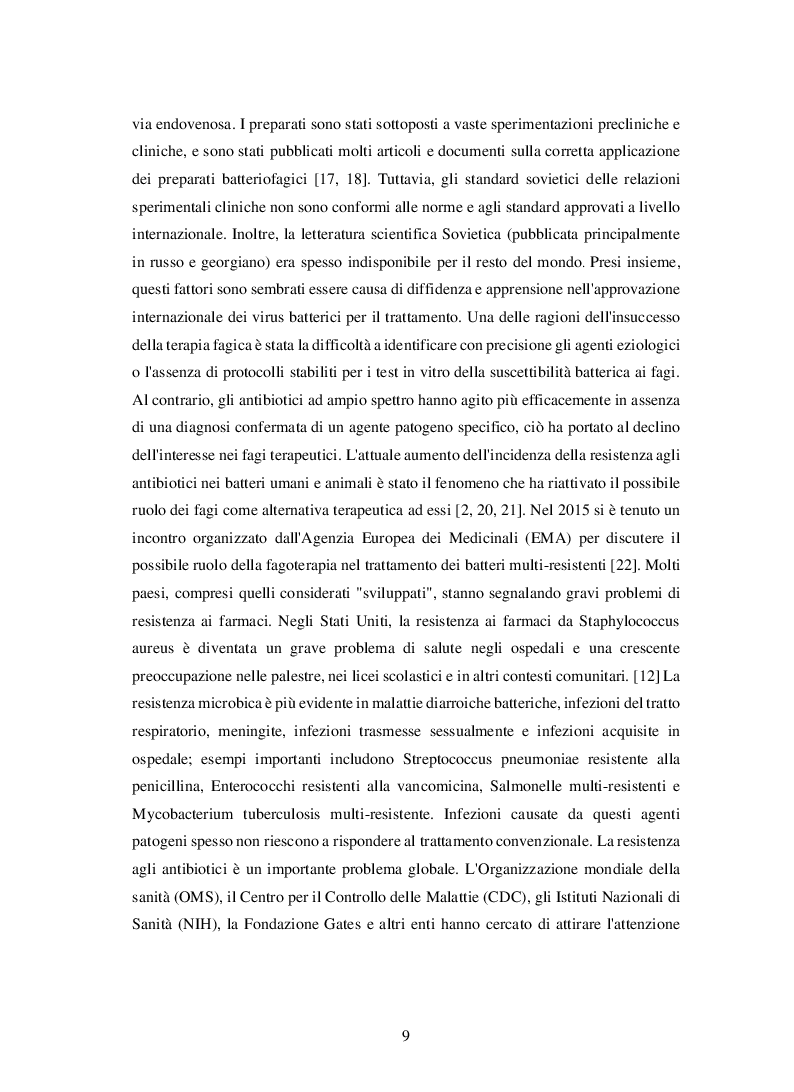 Anteprima della tesi: Batteriofagi: antibatterici naturali per contrastare la multifarmaco resistenza, Pagina 7