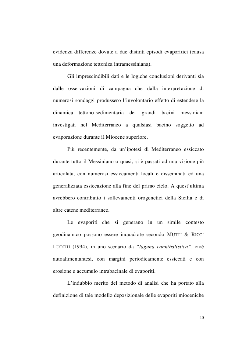Anteprima della tesi: Nuovi dati geologici e stratigrafici sulla Serie Gessosa-Solfifera nei Peloritani Nord-Occidentali, Pagina 11