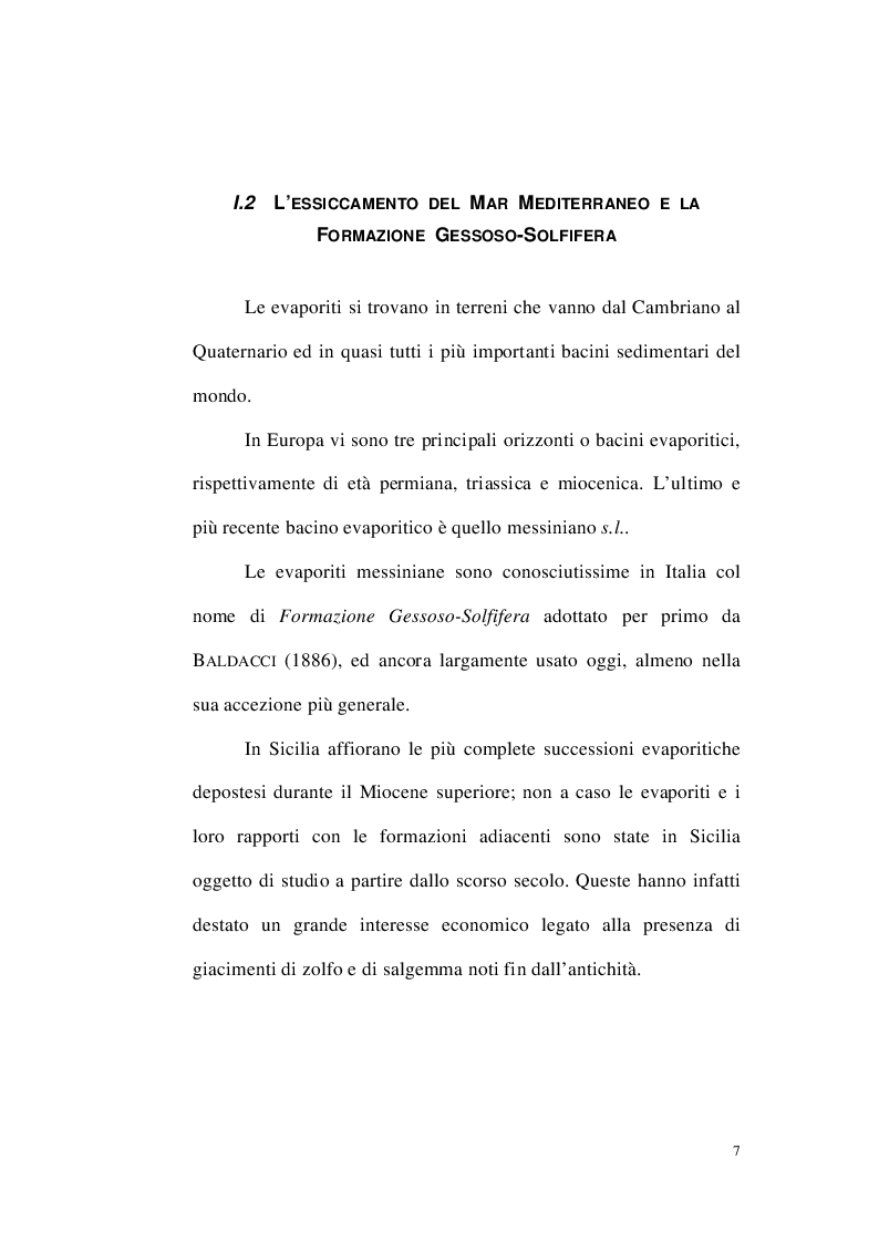 Anteprima della tesi: Nuovi dati geologici e stratigrafici sulla Serie Gessosa-Solfifera nei Peloritani Nord-Occidentali, Pagina 8