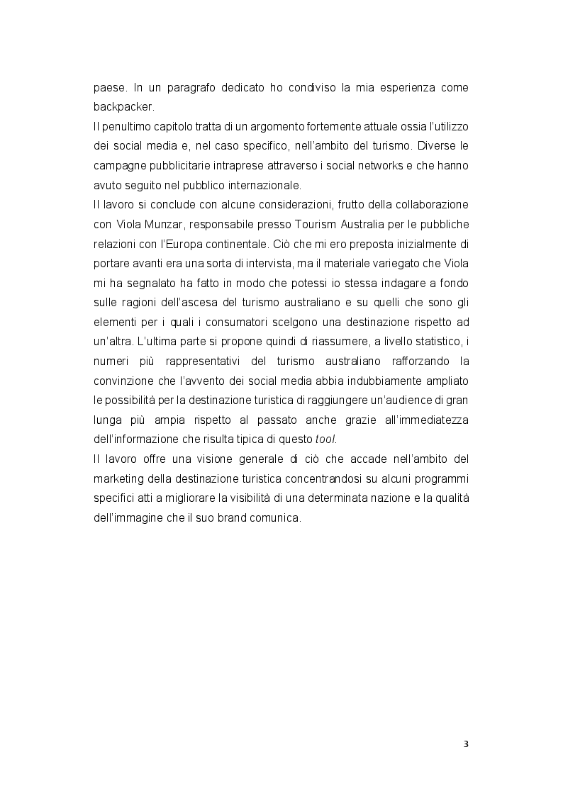 Anteprima della tesi: Destination branding e il caso australiano, Pagina 4