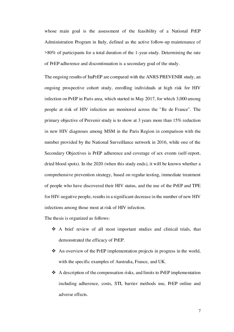 Anteprima della tesi: The numbers of PrEP, pre-exposure prophylaxis for HIV infection, in Italy. Target population, implementation limits, risk compensation. The access program ItaPrEP compared to Prevenir Study., Pagina 3