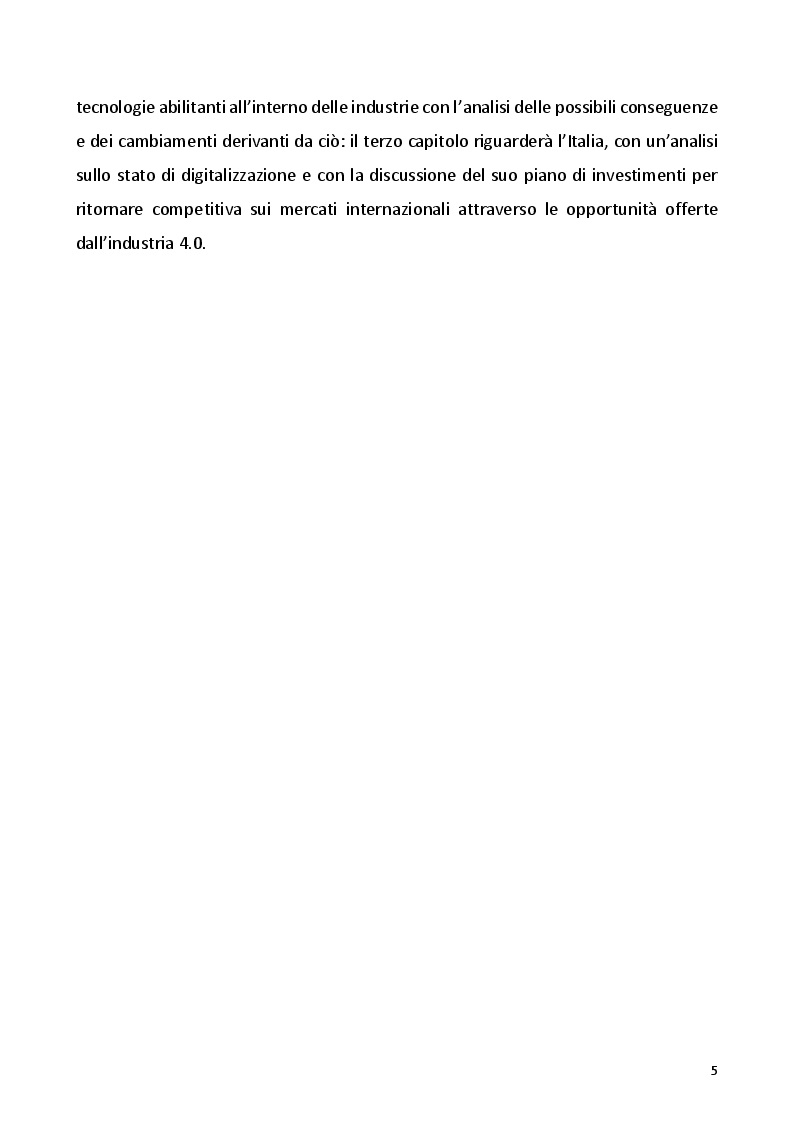Anteprima della tesi: Industria 4.0: l’impatto delle nuove tecnologie all’interno dei sistemi produttivi, Pagina 3