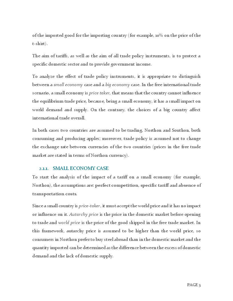 Anteprima della tesi: The effects of trade policy on intermediate goods on employment and welfare in usa, Pagina 3