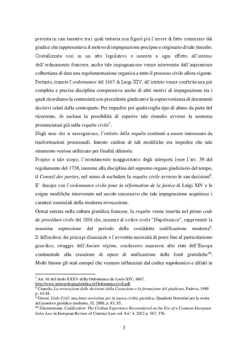 Anteprima della tesi: Revocazione delle pronunce della Cassazione: questioni applicative e prospettive evolutive, Pagina 4