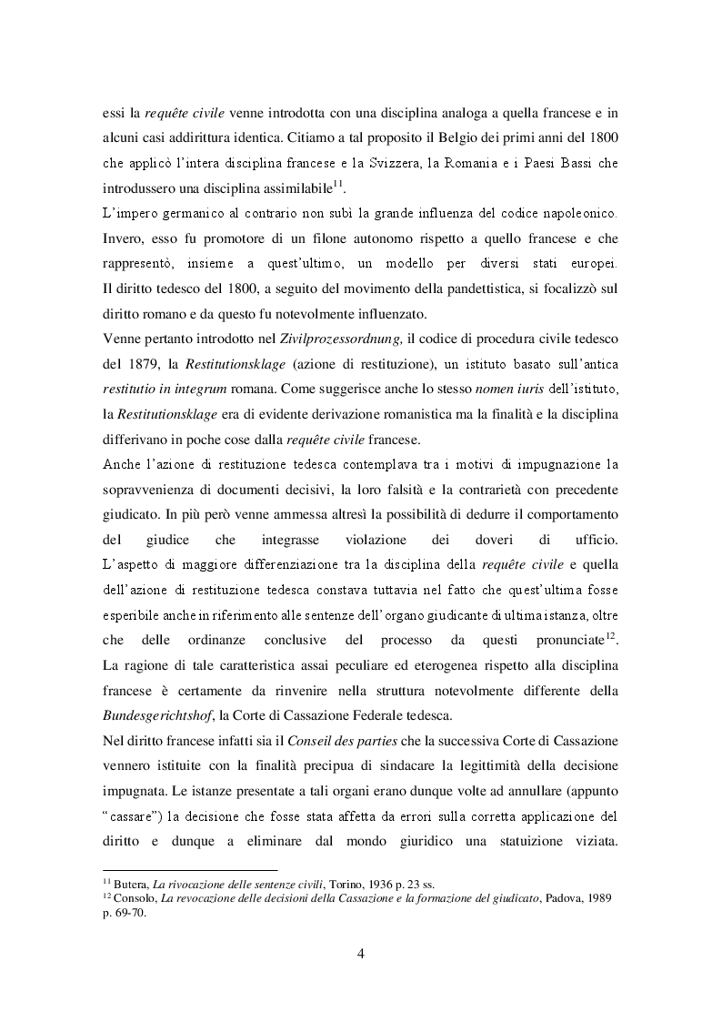 Anteprima della tesi: Revocazione delle pronunce della Cassazione: questioni applicative e prospettive evolutive, Pagina 5