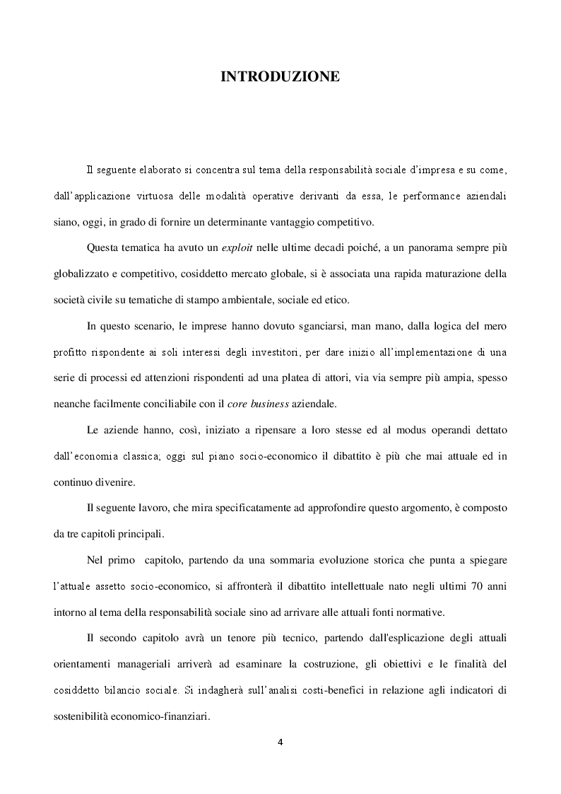 Anteprima della tesi: Responsabilità sociale e performance d’impresa, Pagina 3