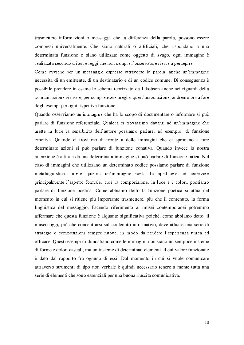 Anteprima della tesi: Comunicare l'immagine nel museo contemporaneo. Tra percezione ed estetica della ricezione, Pagina 6