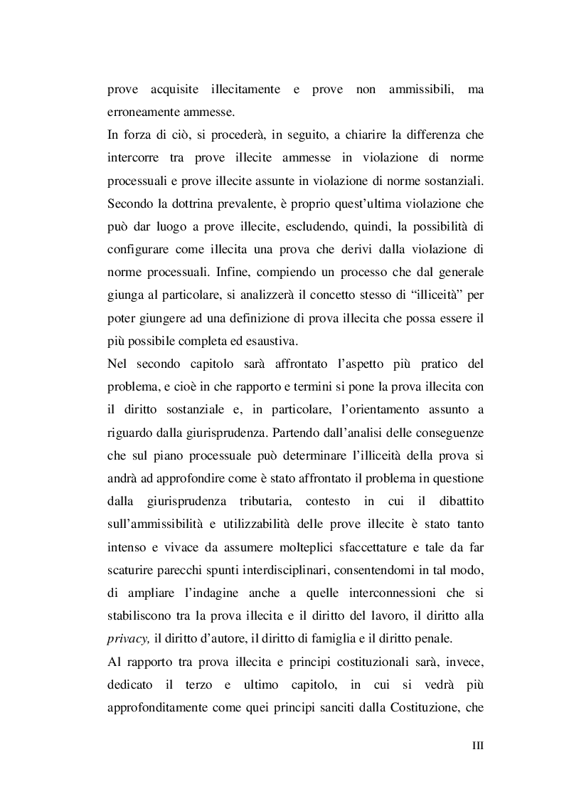Anteprima della tesi: La prova illecita nel processo civile, Pagina 4
