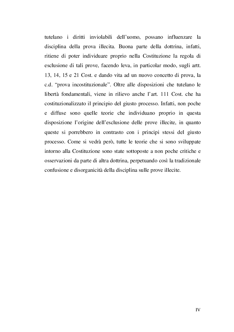 Anteprima della tesi: La prova illecita nel processo civile, Pagina 5