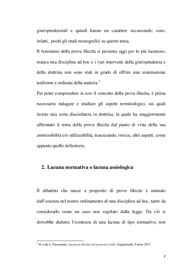 Anteprima della tesi: La prova illecita nel processo civile, Pagina 7