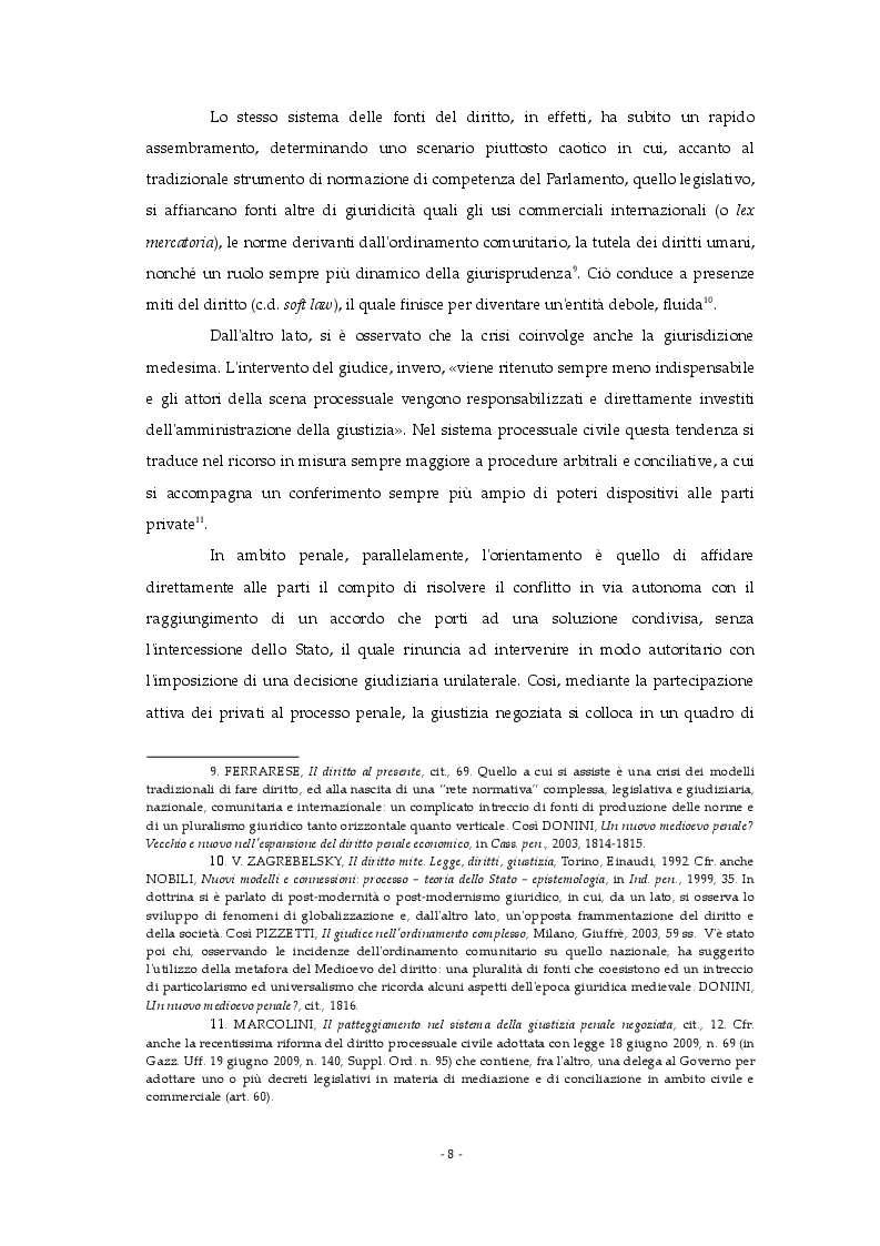 Anteprima della tesi: Patteggiamento e conformidad: esperienze di giustizia penale negoziata nell'ordinamento italiano e spagnolo, Pagina 8