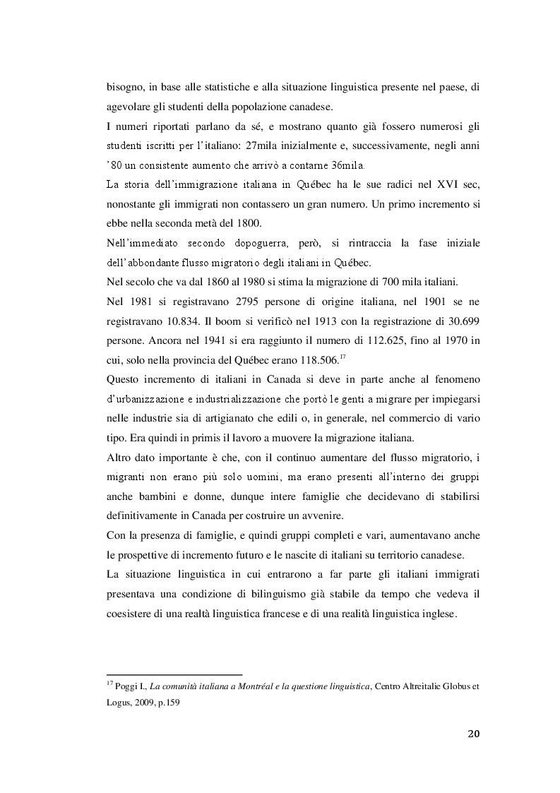 Anteprima della tesi: Didattica della lingua italiana nella scuola dell'infanzia in Canada, Pagina 3
