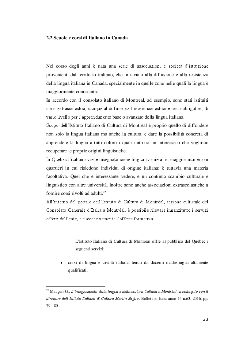 Anteprima della tesi: Didattica della lingua italiana nella scuola dell'infanzia in Canada, Pagina 6