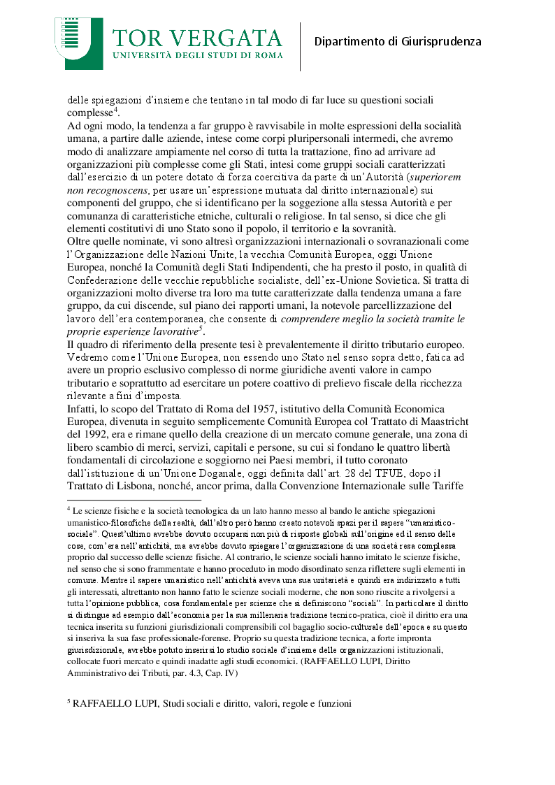 Anteprima della tesi: Le frodi carosello come patologia della tassazione analitico-aziendale, Pagina 4