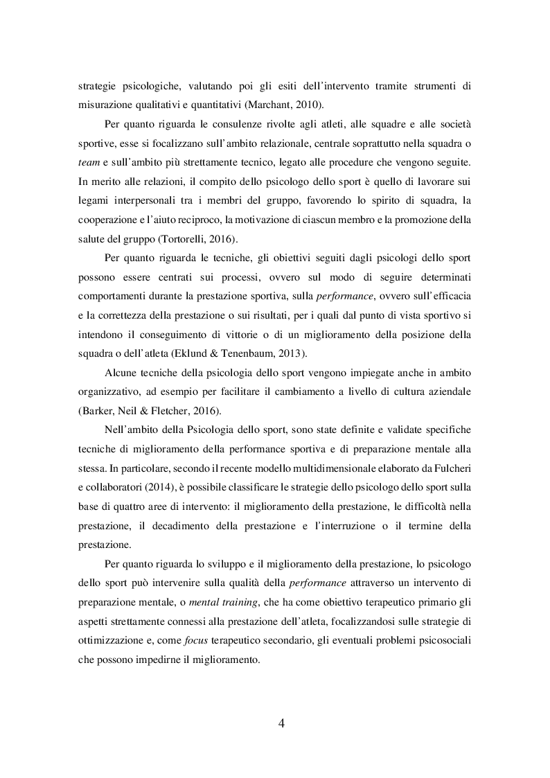 Anteprima della tesi: Come gestire l'ansia nella prestazione sportiva, Pagina 4