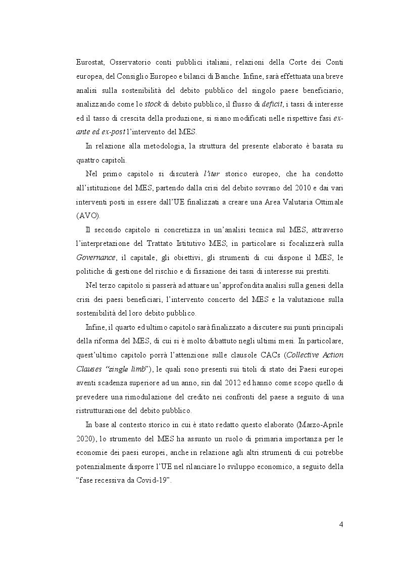 Anteprima della tesi: Il Meccanismo Europeo di Stabilità: interventi comunitari e riforma, Pagina 3