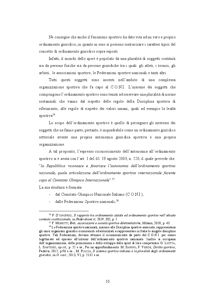 Estratto dalla tesi: Le associazioni e le società sportive dilettantistiche