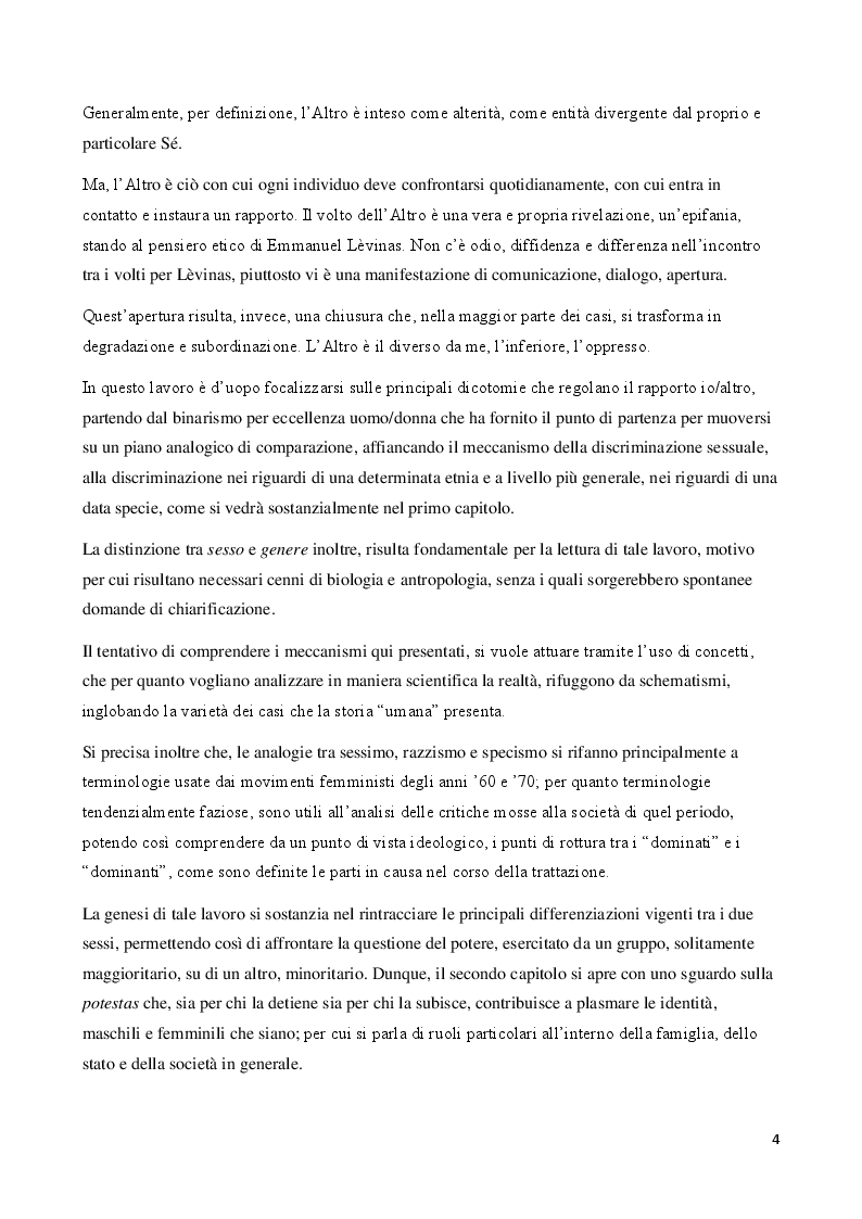 Anteprima della tesi: Categorie di alterità e tertium genus: donne, uomini e animali, Pagina 3
