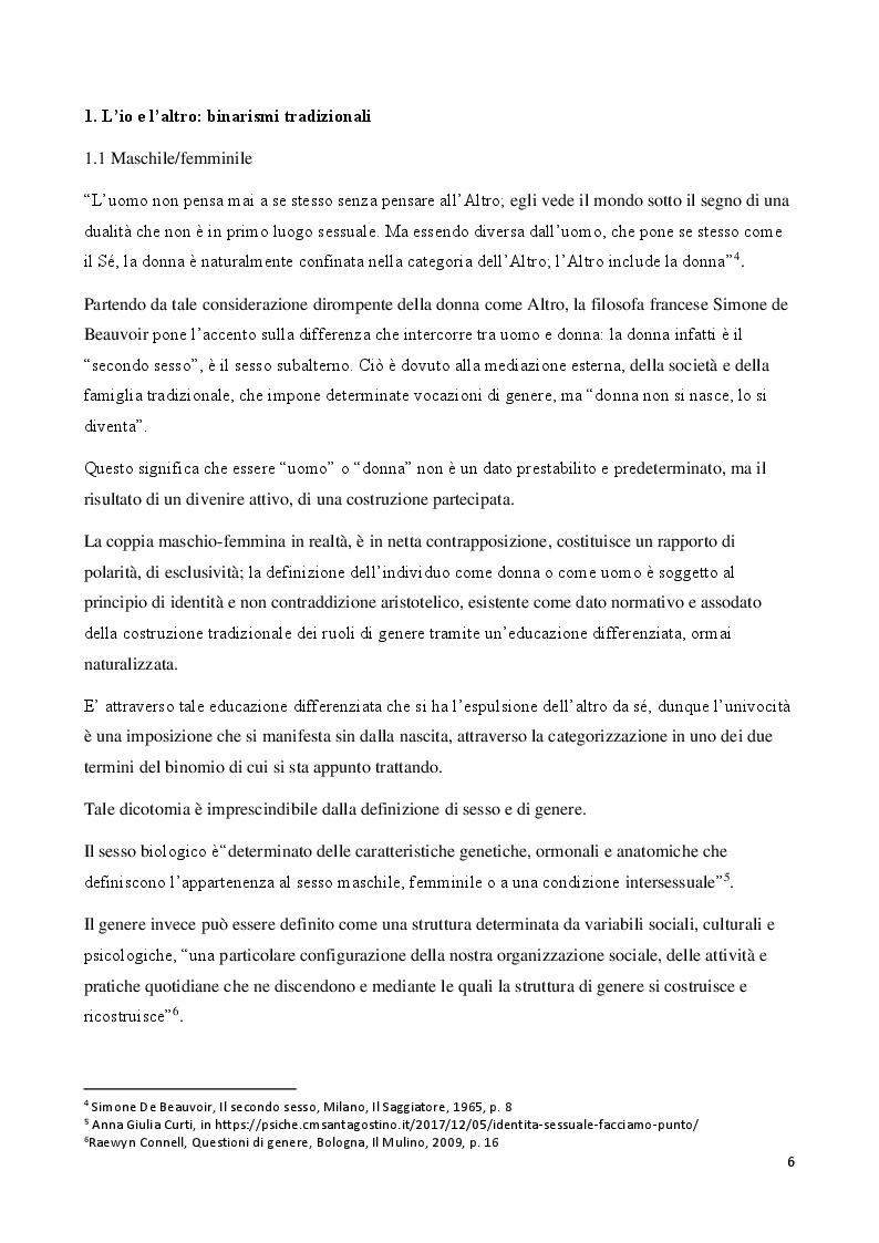 Anteprima della tesi: Categorie di alterità e tertium genus: donne, uomini e animali, Pagina 5