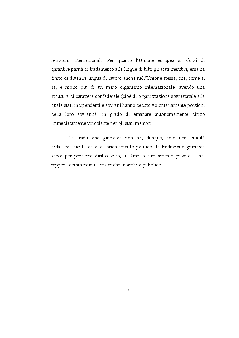 Anteprima della tesi: La forma è sostanza. Multilinguismo e problemi di traduzione giuridica da e verso l’inglese, Pagina 3