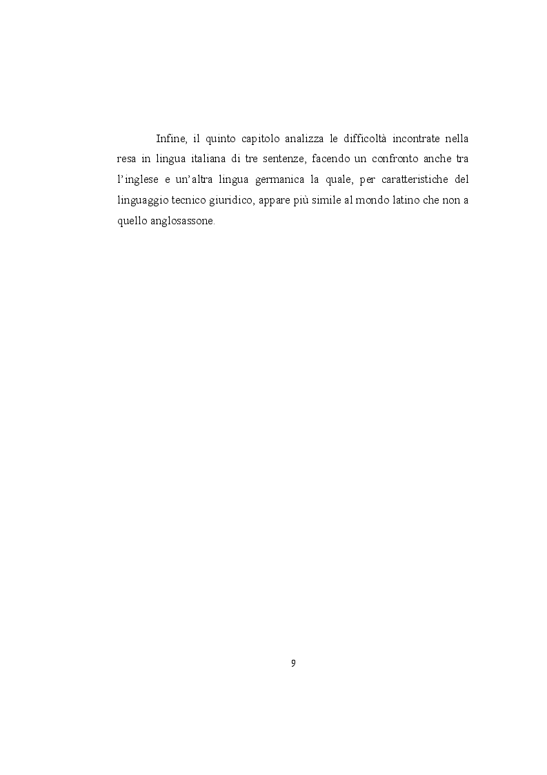 Anteprima della tesi: La forma è sostanza. Multilinguismo e problemi di traduzione giuridica da e verso l’inglese, Pagina 5
