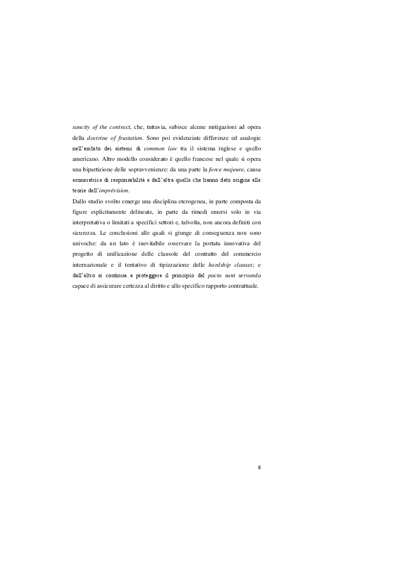 Anteprima della tesi: Hardship Clause, Pagina 5