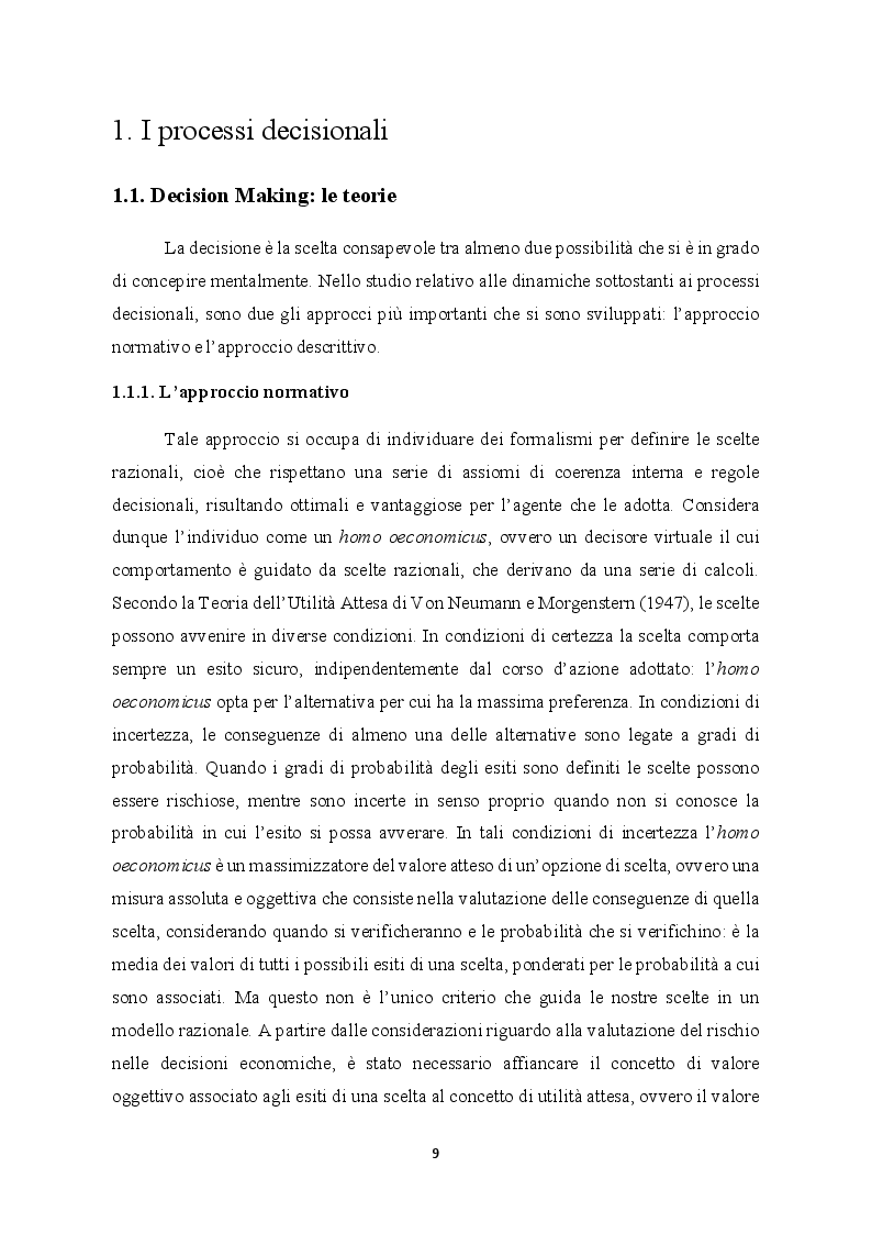 Anteprima della tesi: Il ruolo delle emozioni nelle decisioni d'acquisto, Pagina 4
