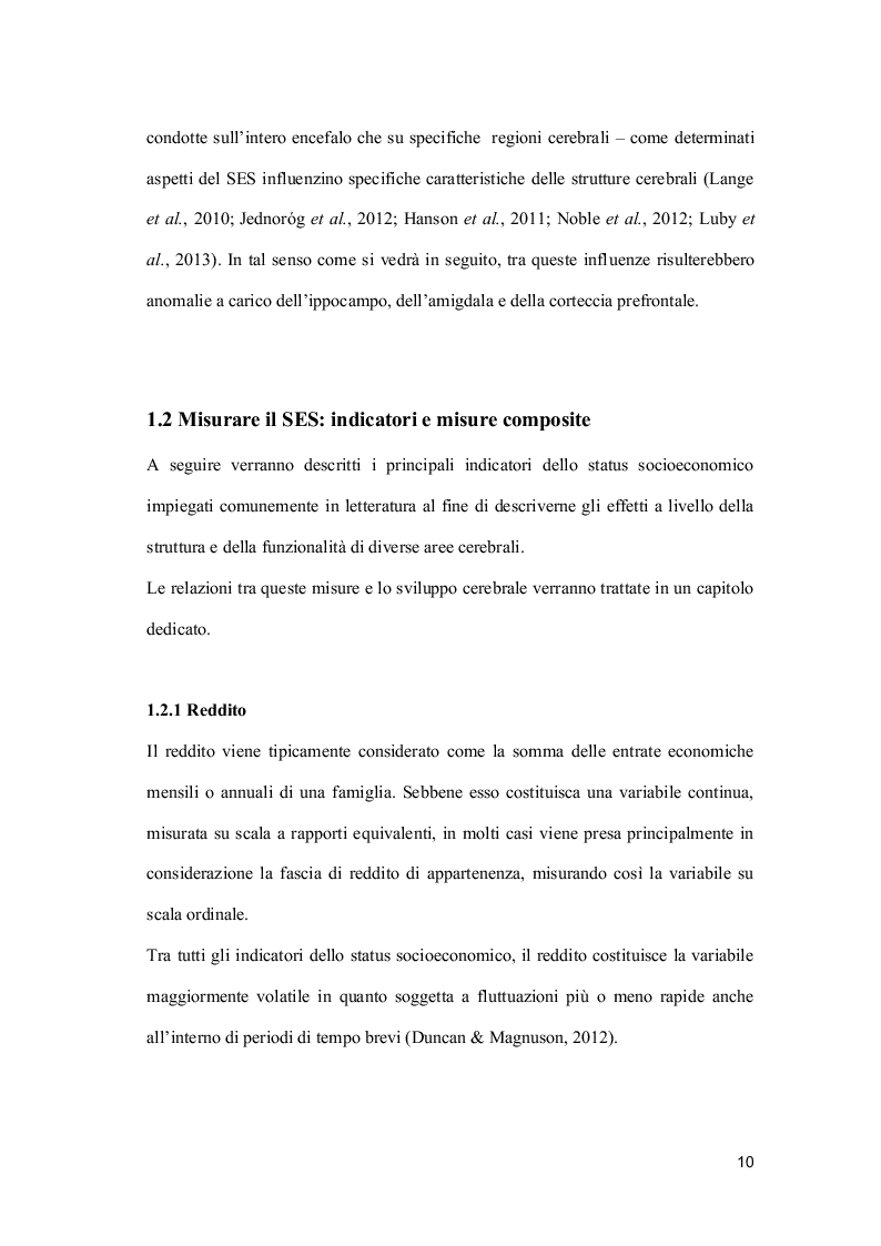 Anteprima della tesi: Status socio economico: gli effetti sullo sviluppo cerebrale del bambino, Pagina 7