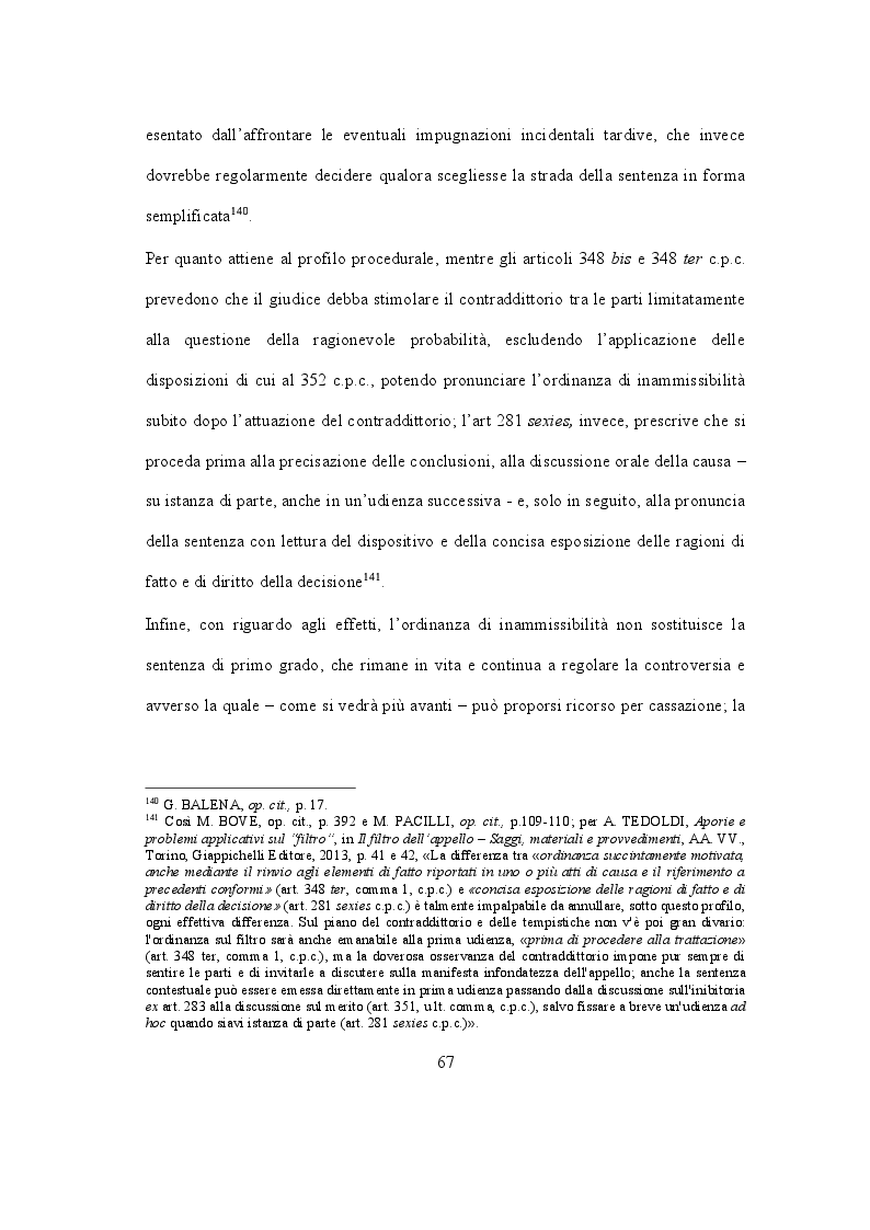 Anteprima della tesi: Il filtro di ammissibilità nell'appello civile, Pagina 3