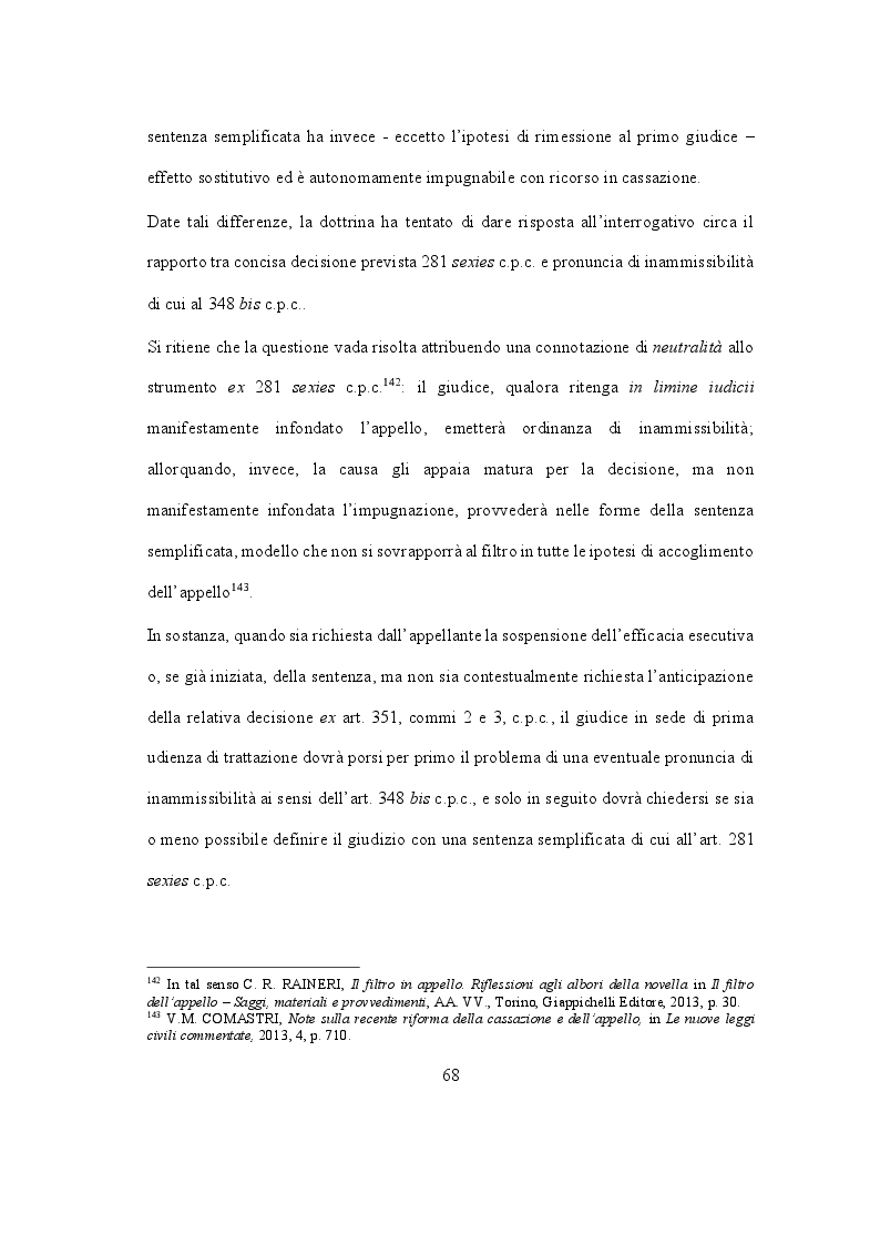 Anteprima della tesi: Il filtro di ammissibilità nell'appello civile, Pagina 4