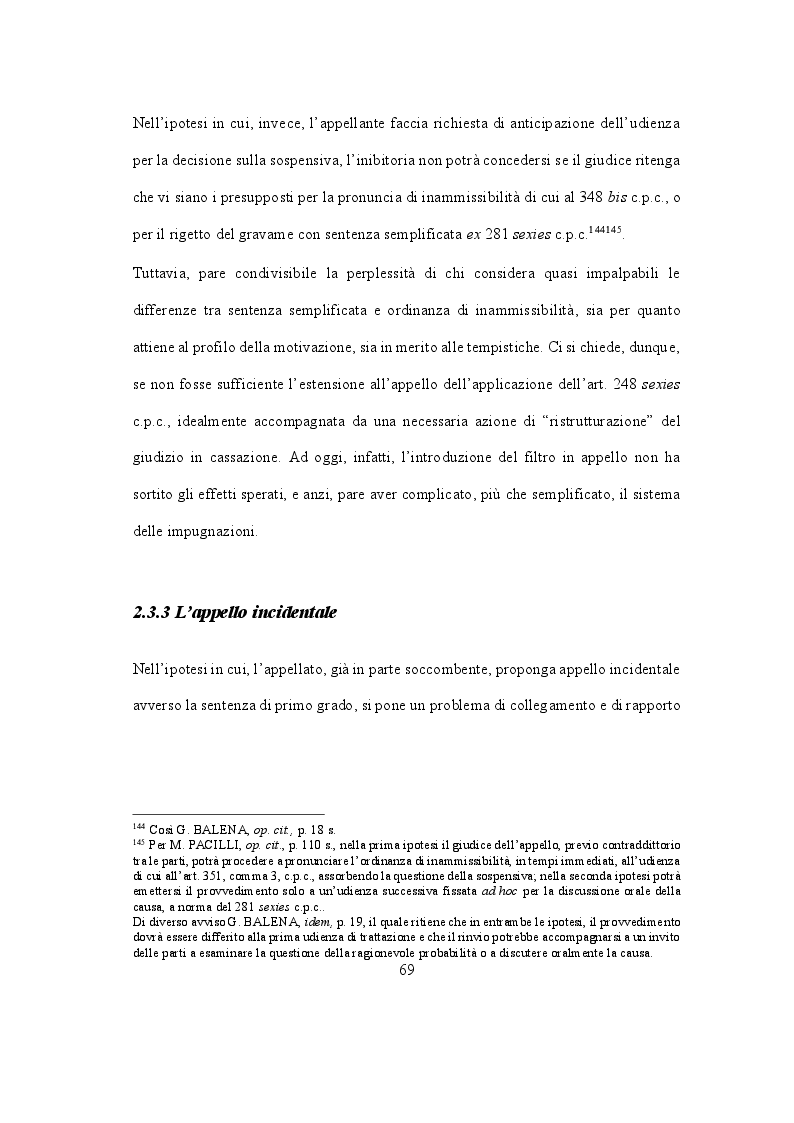 Anteprima della tesi: Il filtro di ammissibilità nell'appello civile, Pagina 5
