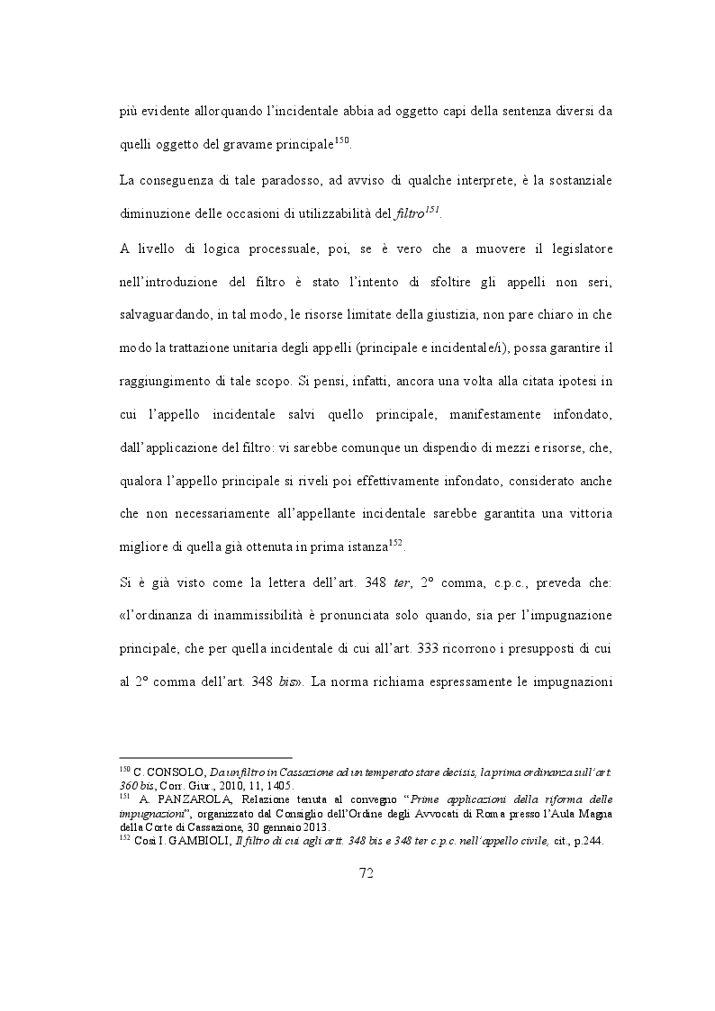 Anteprima della tesi: Il filtro di ammissibilità nell'appello civile, Pagina 8