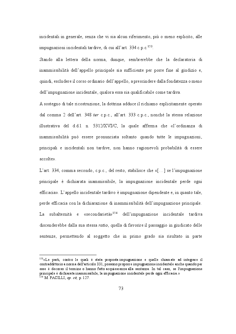 Anteprima della tesi: Il filtro di ammissibilità nell'appello civile, Pagina 9