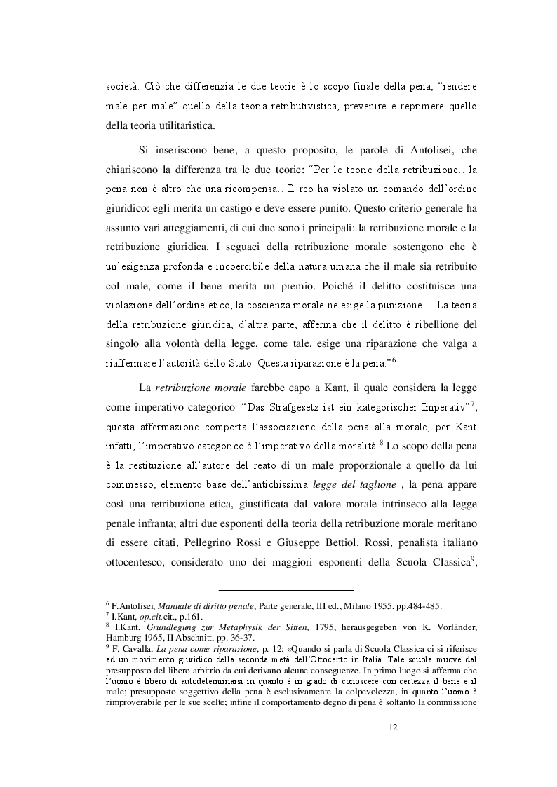 Anteprima della tesi: Pena, diritto e dignità umana, Pagina 7