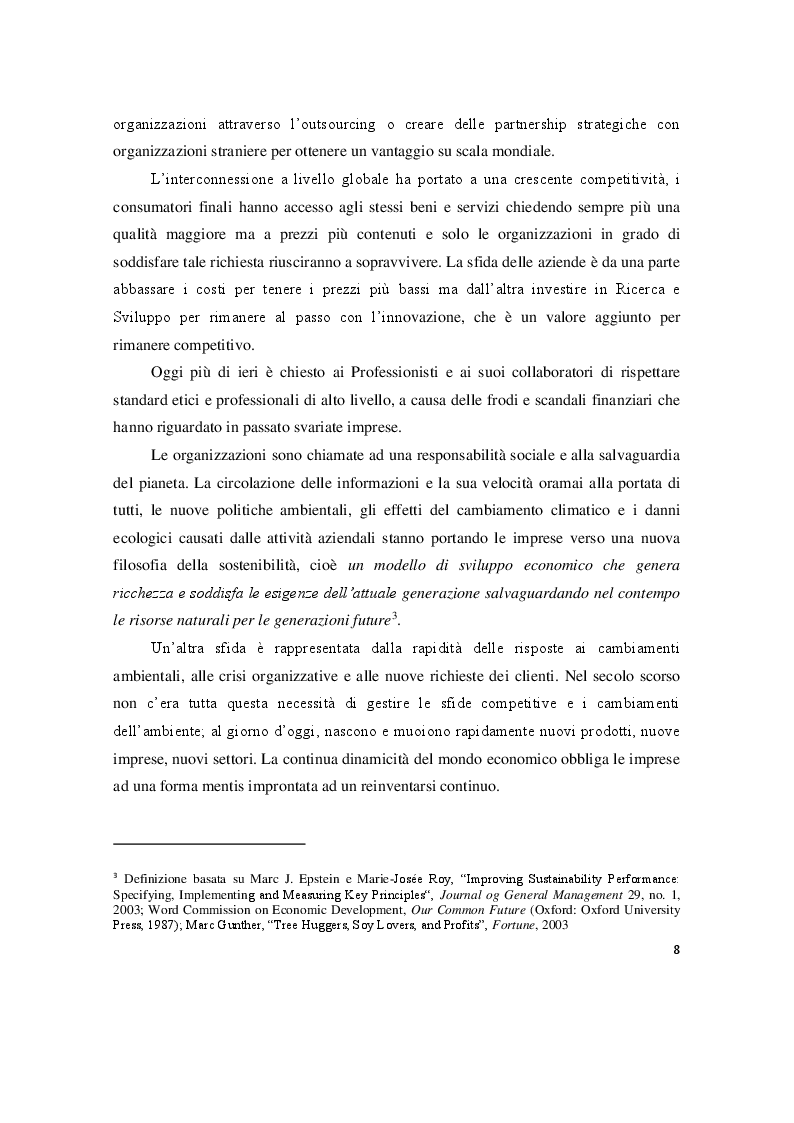 Anteprima della tesi: L'organizzazione dello studio professionale e l'utilizzo delle società di servizi, Pagina 7