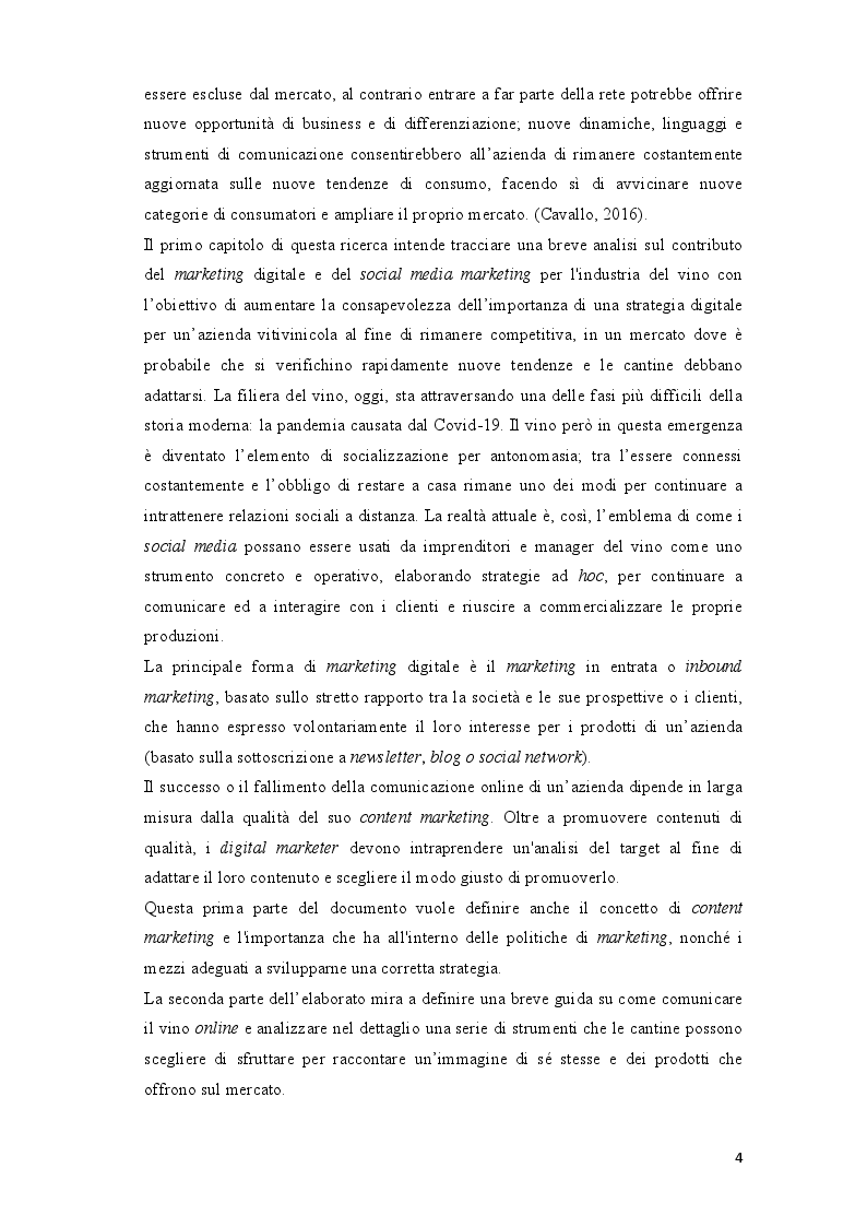 Anteprima della tesi: Marketing del vino 2.0: il web marketing come strategia aziendale e le sue applicazioni nel settore vitivinivolo, Pagina 3
