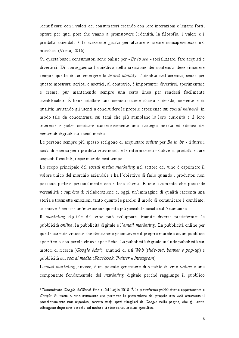 Anteprima della tesi: Marketing del vino 2.0: il web marketing come strategia aziendale e le sue applicazioni nel settore vitivinivolo, Pagina 5