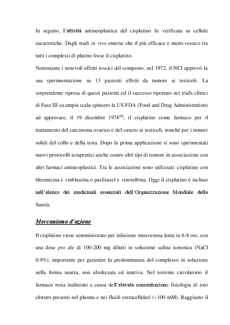 Anteprima della tesi: Derivati dell'ossaliplatino funzionalizzati con pirofosfato con potenziale selettività nei confronti dei tumori ossei, Pagina 6
