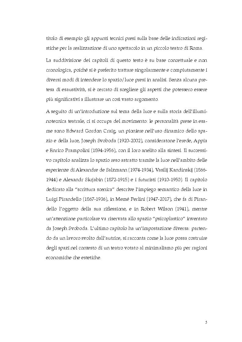 Anteprima della tesi: La luce come elemento plastico: la costruzione di ambienti e forme in teatro attraverso la luce, Pagina 3