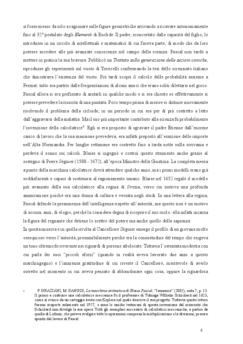 Anteprima della tesi: Glorifica me Domine. Studio sulla gloria in Blaise Pascal, Pagina 4