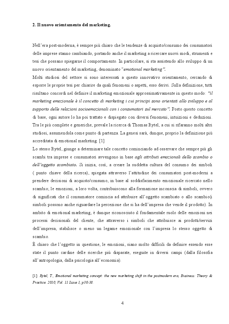 Anteprima della tesi: Emotional marketing: a theory of human emotions, Pagina 3