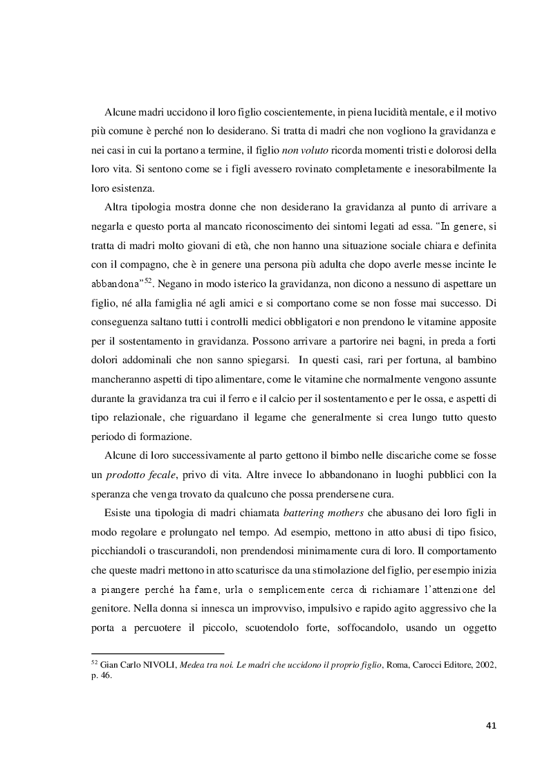 Anteprima della tesi: Quando le vittime sono i bambini. Analisi approfondita dell’infanticidio in relazione a condizioni psicopatologiche, Pagina 7